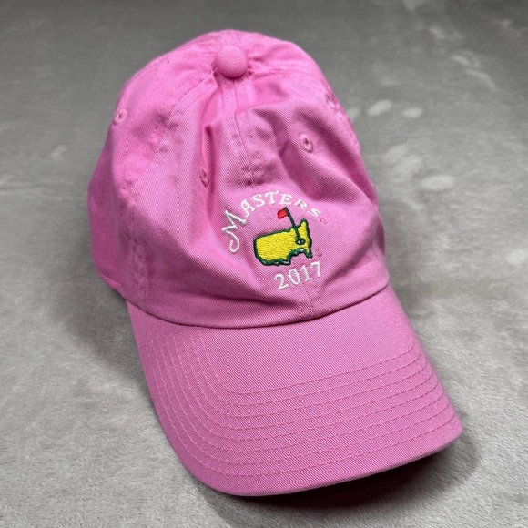 Masters 2017 Girl’s Pink Logo Golf Adjustable Strap Golf Baseball Cap Hat OS - Picture 1 of 12